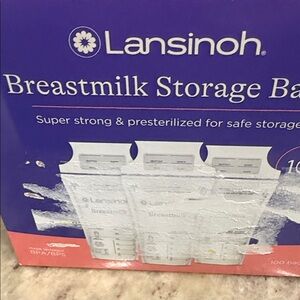 Lansinoh Purple and Orange Storage Bags